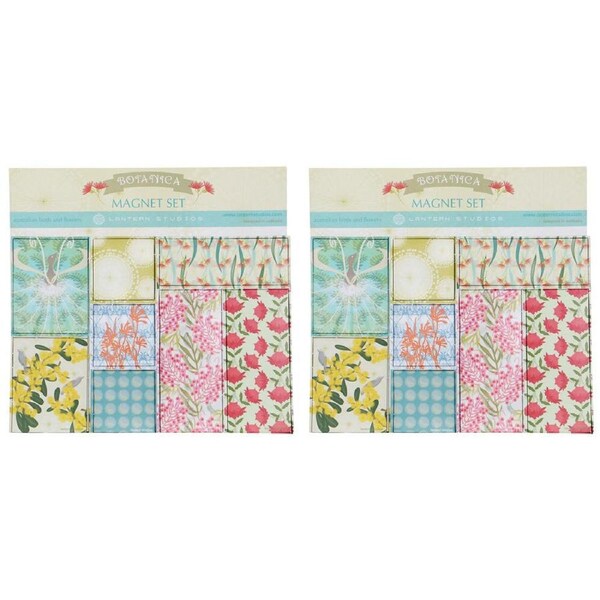 2x Lantern Studios Botanica Australian Birds/Flowers Magnets Decor Single Pack