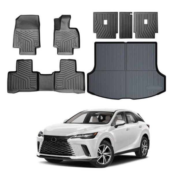 Floor Seat Back Kick Cargo Boot Liner for Lexus RX350 RX350h RX500h 2022-Onwards Luggage Tray Cargo Mat Trunk Cover Heavy Duty