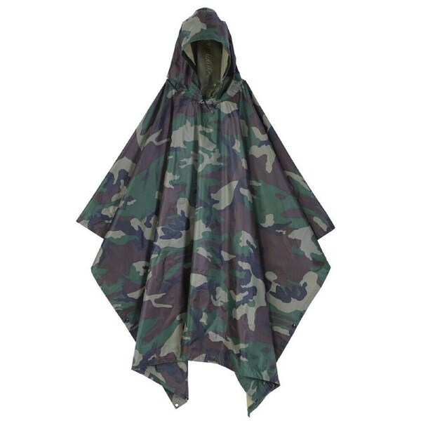 Hooded Poncho Modern Rain Coat Jacket Fishing Waterproof