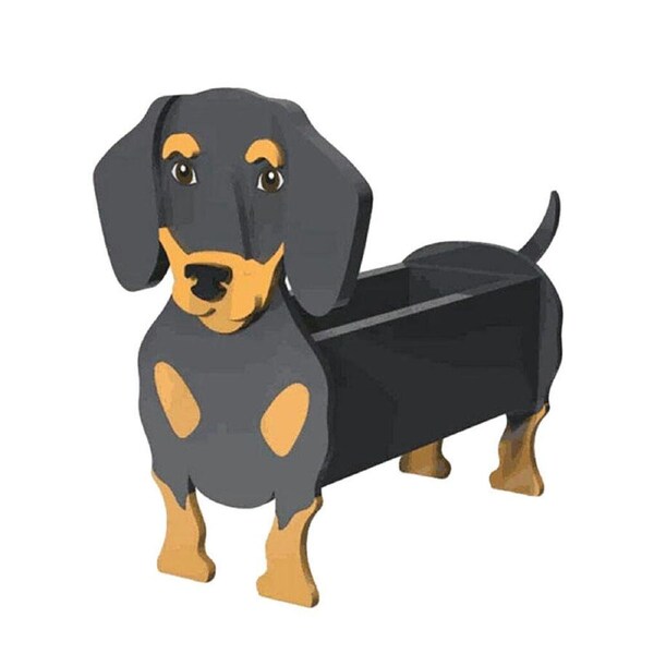 Flower Pot Dachshund Dog Shaped Garden Home Decor Gifts Plant Pot Flower Planter