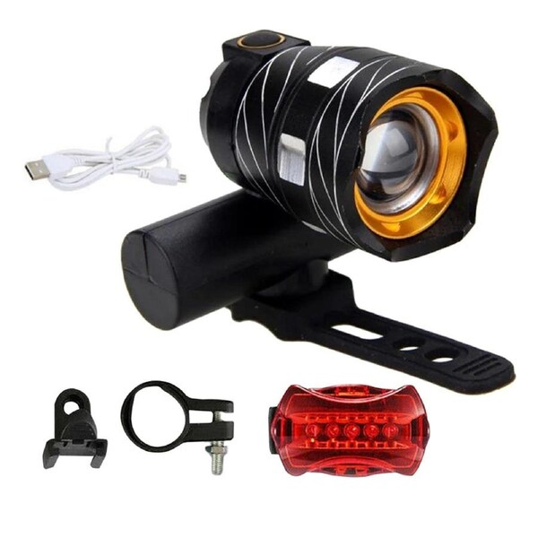15000LM Bike Light Front Back Headlight Bicycle LED Rechargable USB Waterproof