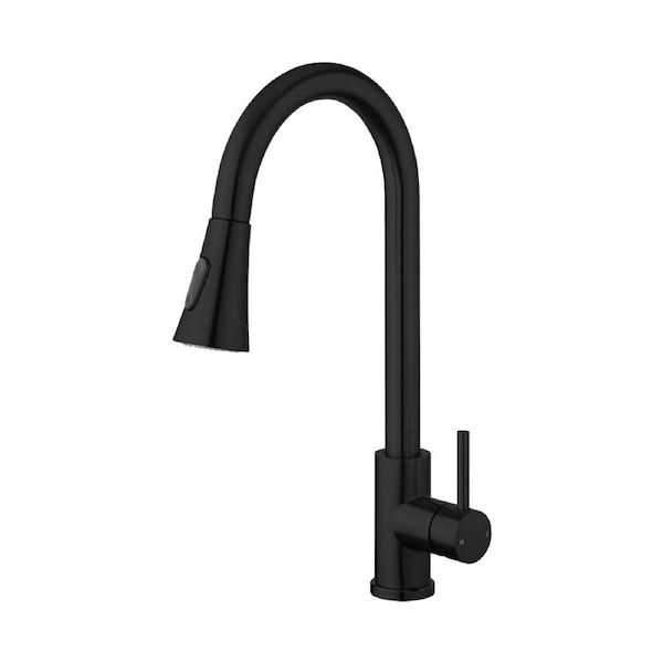 Black Pull Out Kitchen Mixer Tap Laundry Sink Faucet Swivel Spout WELS