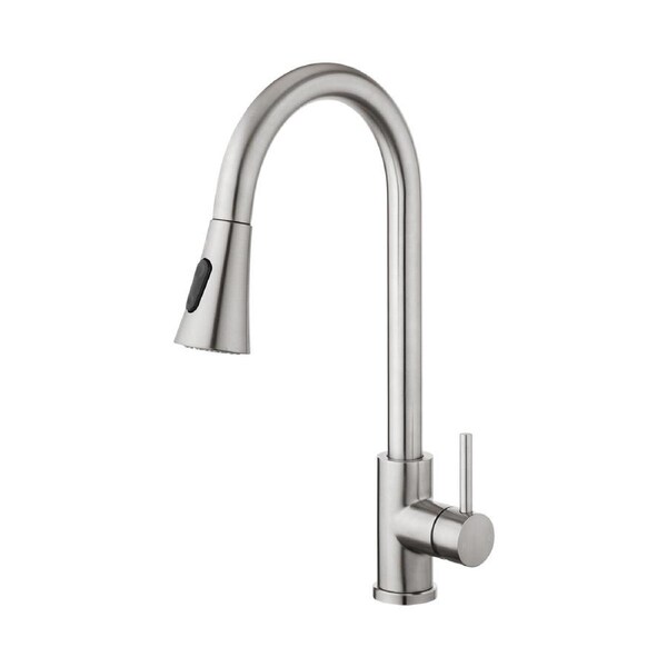 Brushed Pull Out Kitchen Mixer Tap Laundry Sink Faucet Swivel Spout WELS