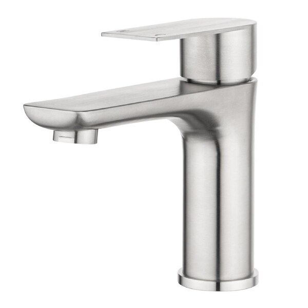 Brushed Basin Mixer Tap Bathroom Sink Vanity Counter Top Faucet WELS Stainless Steel
