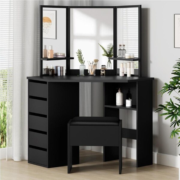 ALFORDSON 2 Piece Dressing Table & Stool Set