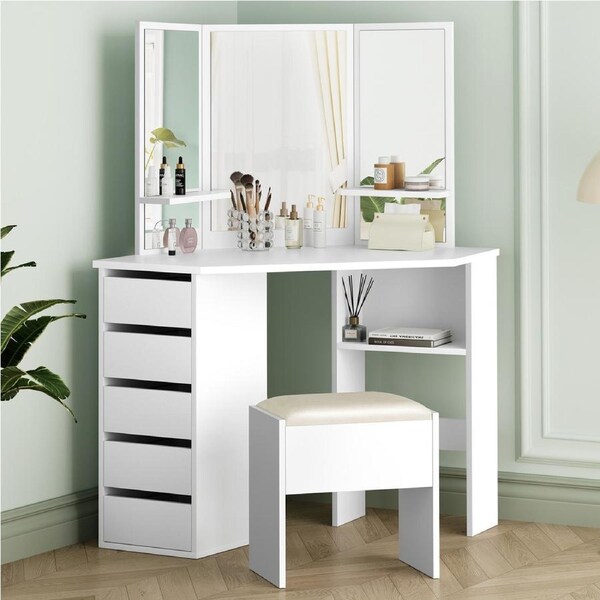 ALFORDSON 2 Piece Dressing Table & Stool Set