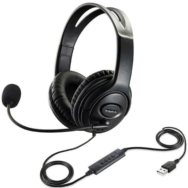 USB Headphone Wired Headset with Mic