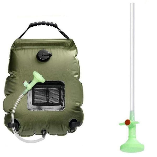 20L Camp Shower Bag Solar Heat Water Pipe Portable