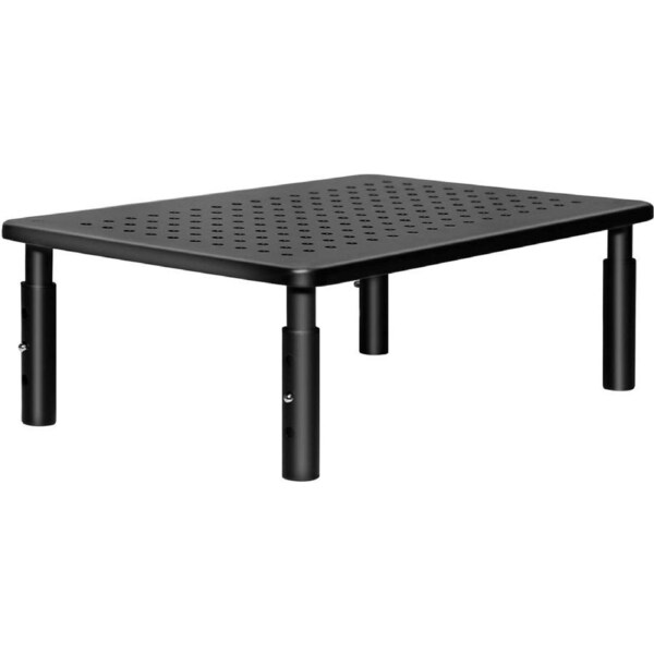 Height Adjustable Ergonomic Monitor Riser with Vented Platform for Computer, Laptop, iMac, PC, Printer