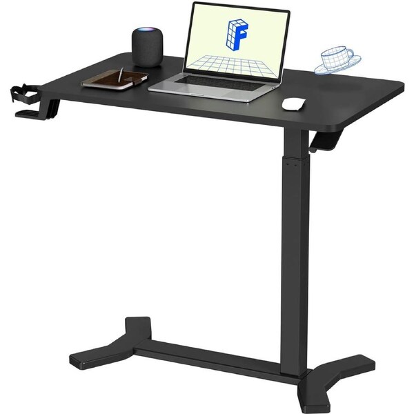 Adjustable Overbed Table with Wheels for Hospital and Home Use