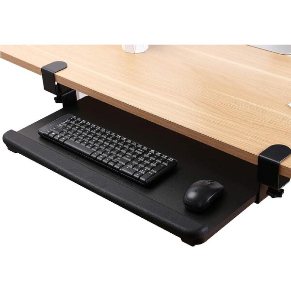 FlexiSpot Large Keyboard Tray Under Desk 25x12 C Clamp Mount