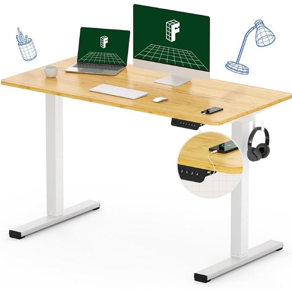 Adjustable Electric Standing Desk with Memory Controller - 120x60 CM Desktop