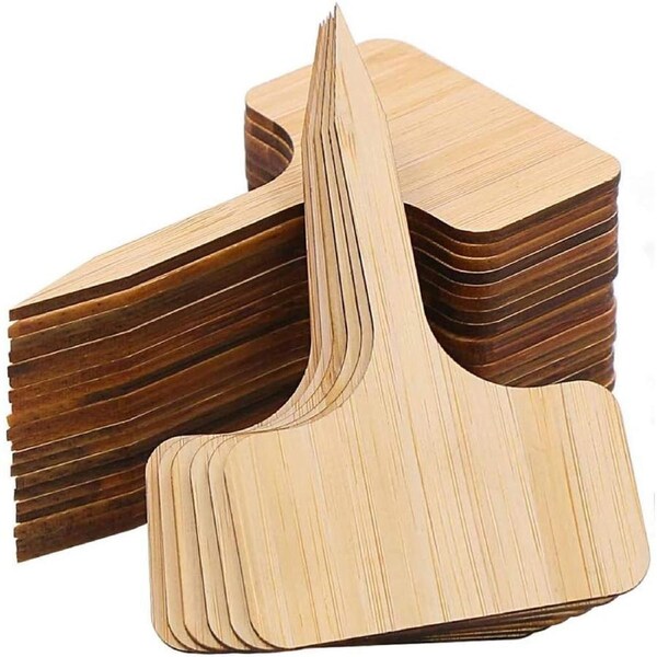 50 Garden Labels & Markers for Plants - Bamboo Tags