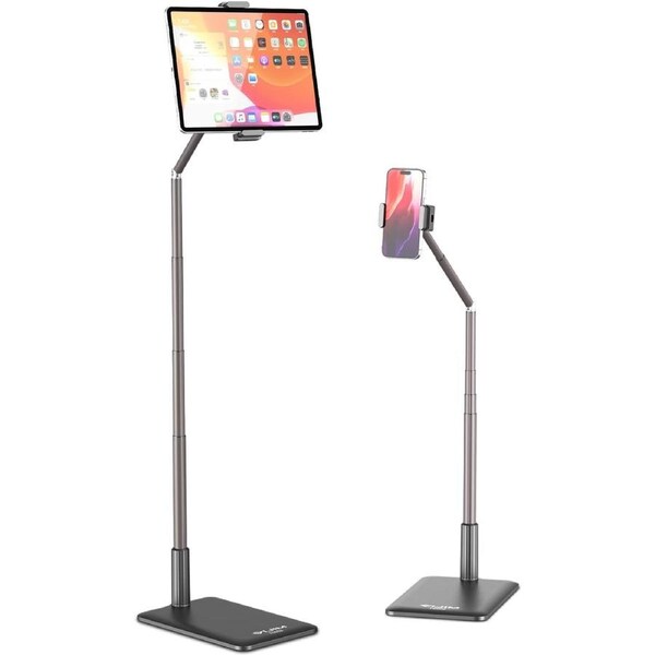 360Â° Swivel Tablet Floor Stand with Adjustable Height for iPhone iPad Air Mini Pro