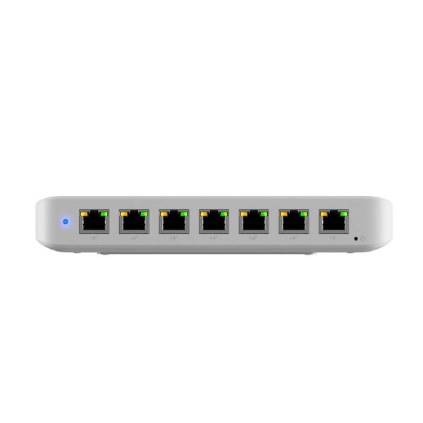 Ubiquiti Ultra 210W, Compact 8-port Layer 2 GbE PoE Switch Versatile Mounting