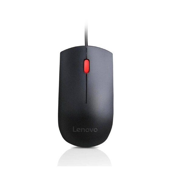 LENOVO Essential USB Mouse (Full Size) - Wired USB Connection, Plug-and-Play