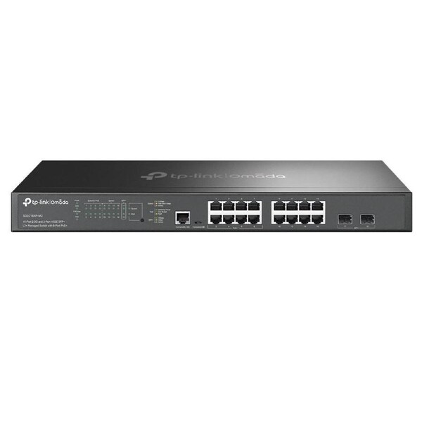 TP-Link SG3218XP-M2, Omada 16-Port 2.5G and 2-Port 10GE SFP+ L2+ Managed Switch with 8-Port PoE+