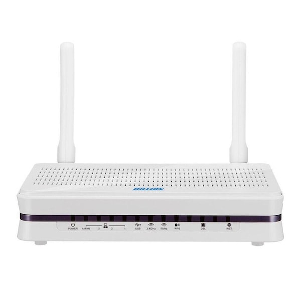 Billion BiPAC8207AX V/ADSL2+ Wi-Fi 6 AX1500 VPN Firewall Router, Dual-band Wireless Access Point And 4-port Gigabit Ethernet LAN, White