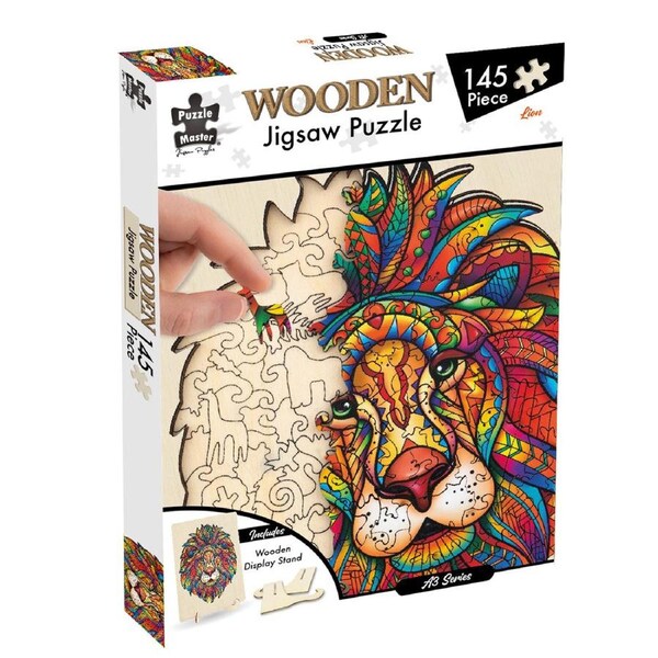 145 Piece Wooden Jigsaw Puzzle, Lion (A3 Series)