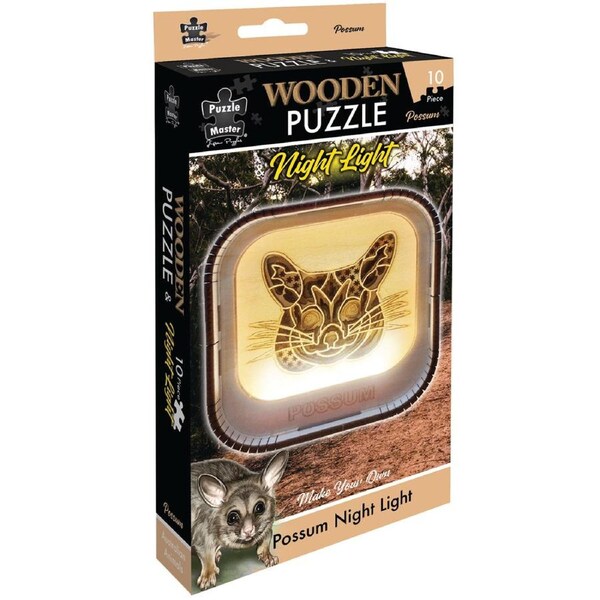 Wooden Night Light Puzzle Possum