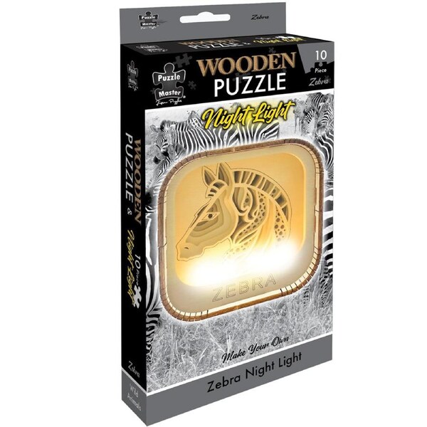 Wooden Night Light Puzzle Zebra