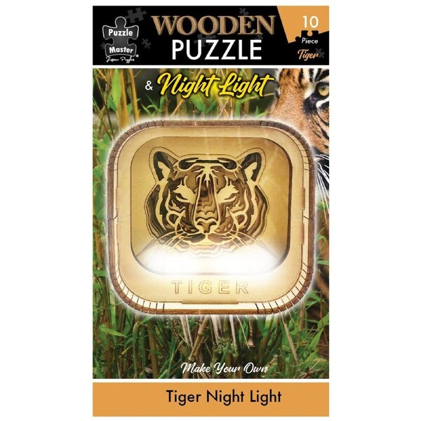 Wooden Night Light Puzzle Tiger