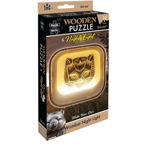 Wooden Night Light Puzzle Wombat