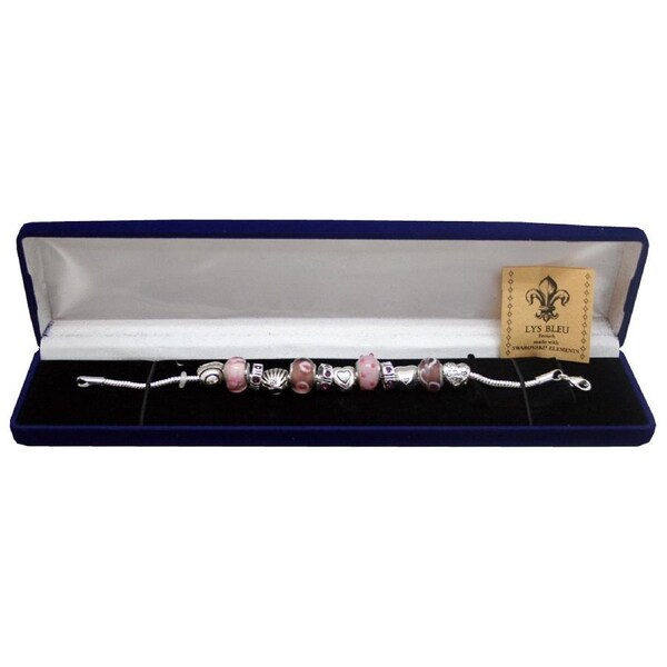 Lys Bleu Chambord Charm Bracelet with Swarovski Elements