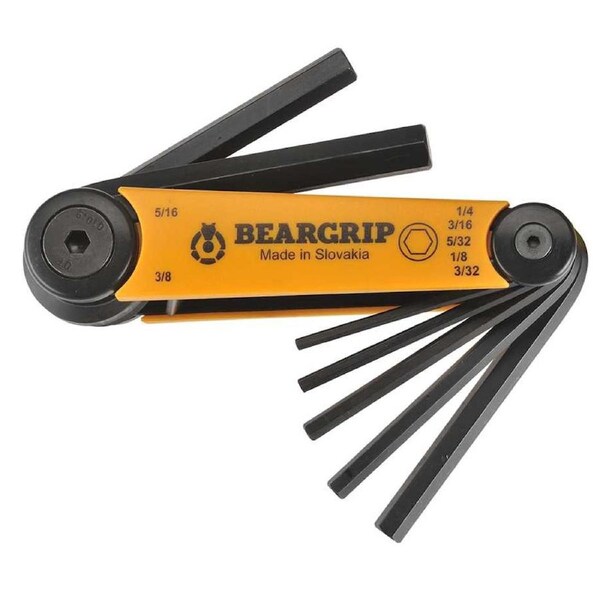 Beargrip Hex Key Pocket Set 7 piece 3/32"-3/8" BG-1292