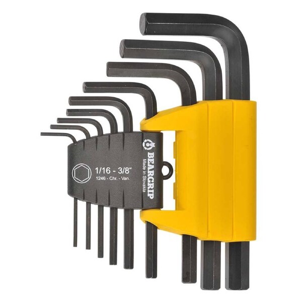 Beargrip Hex Key Swing Set 9 piece 1/16"-3/8" BG-1246