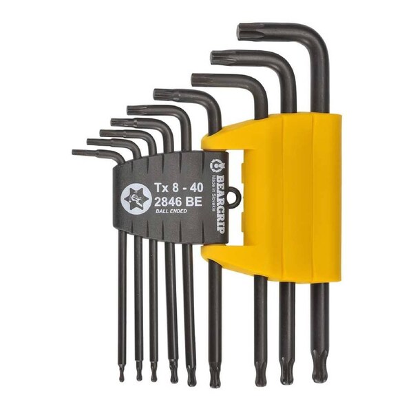 Beargrip Hex Key Swing Set 9 piece Torx Ball End T8-T40 BG-2846BE