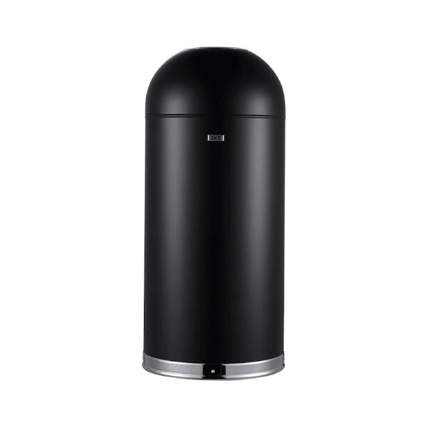 EKO Eternal Commercial Dome-Top Trash Bin, Sleek Silhouette, 56L Capacity, Stainless Steel - EK9639