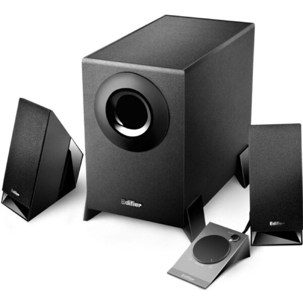 Edifier M1360 2.1 Multimedia Speakers - 3.5mm AUX/4INCH Subwoofer/Remote/RCA Remote Control input Black