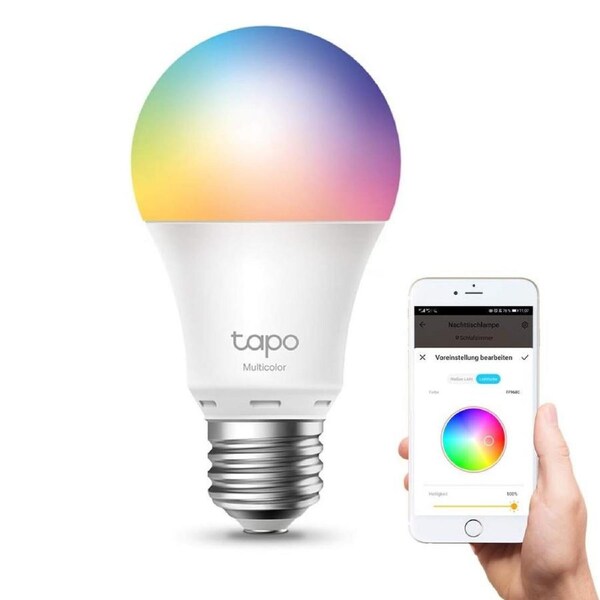 TP-Link Tapo (Tapo L530E) Smart Wi-Fi Light Bulb, Multicolour, E27, 60W Equivalent, Schedule & Timer, Voice Control, Remote Control, No Hub Required