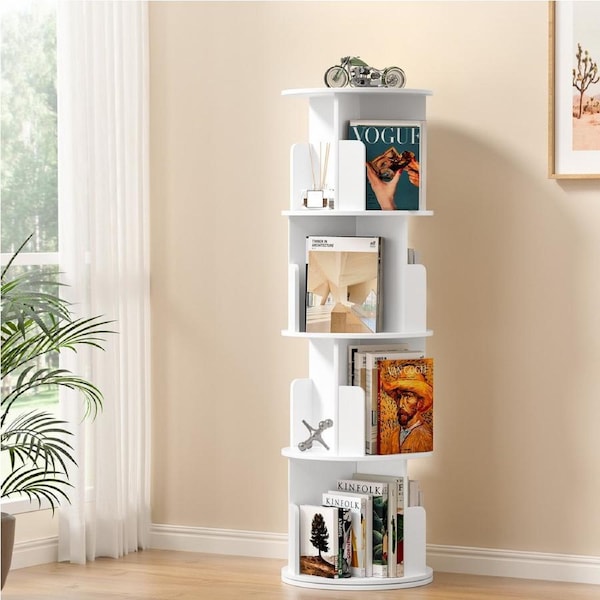 4 Tiers Artiss Bookshelf EDIE White