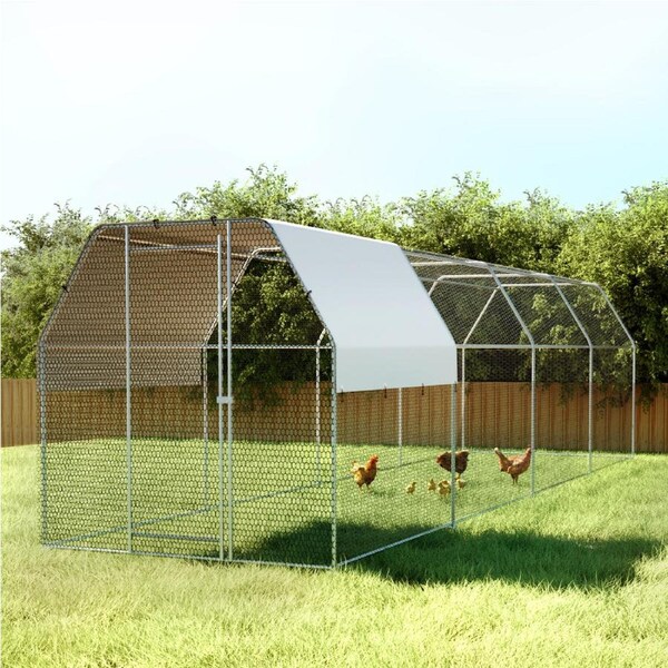 2mx8mx2m i.Pet Chicken Coop Cage Run Rabbit Hutch Large Walk In Hen House Cover