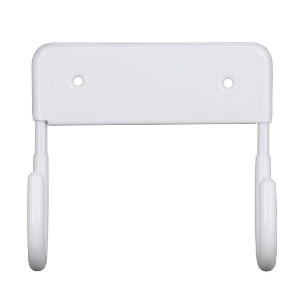Dolphy Wall Mounted Ironing Board Hanger - Space-Saving Iron Holder Rack, White PBT, Fits T & Y Boards, Easy Install