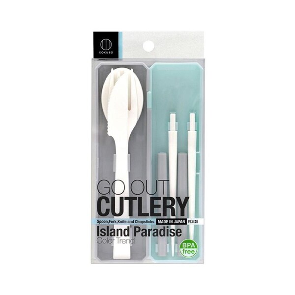 Kokubo Kogyo Portable Utensil 4pc Set - Blue