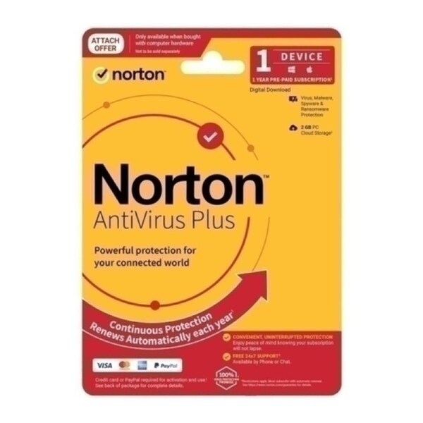 Norton AntiVirus Plus - 1 User 1 Device 1 Year Sub - ESD Version