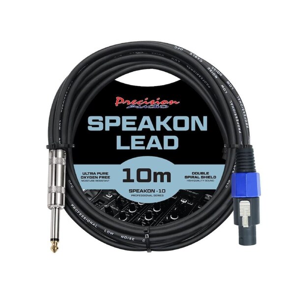 Speakon To 1/4" 6.35mm Cable Amp Mixer Speaker 10m SPEAKON635