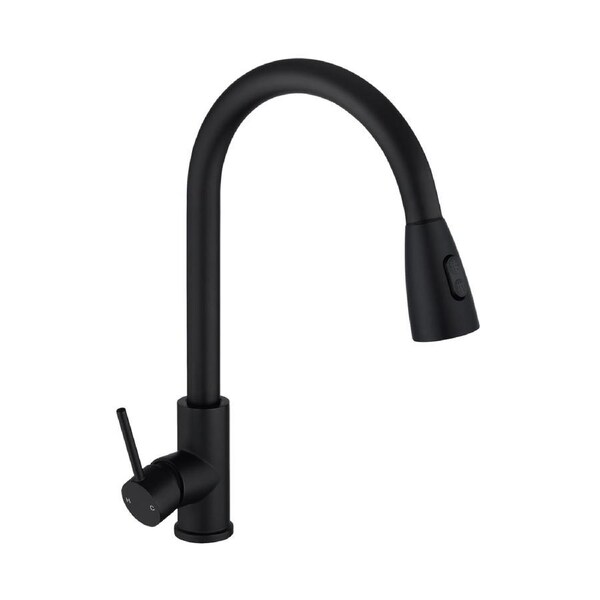 2 Water Pattern Pull Out Kitchen Tap Laundry Sink Spout Faucet Black