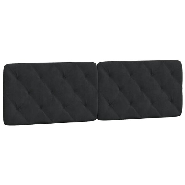 Headboard Cushion Black 153 cm Velvet vidaXL