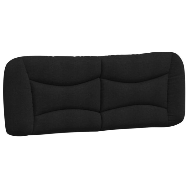 Headboard Cushion "Hvar" Black 137 cm Double Fabric vidaXL