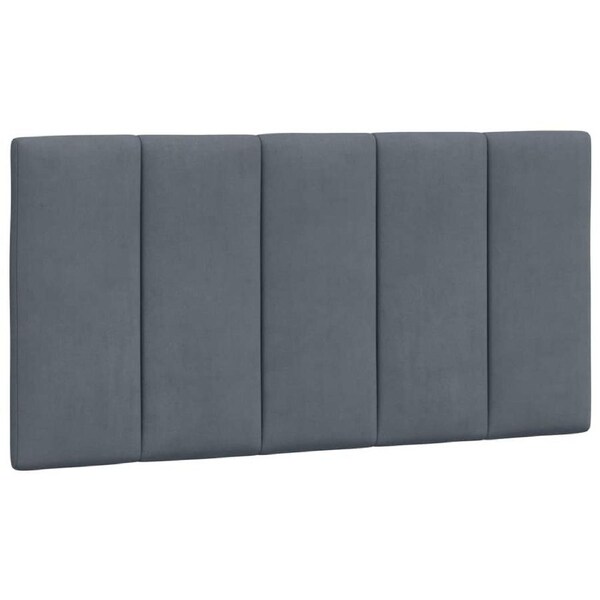 Headboard Cushion "Hanko" Dark Grey 107 cm King Single Velvet vidaXL