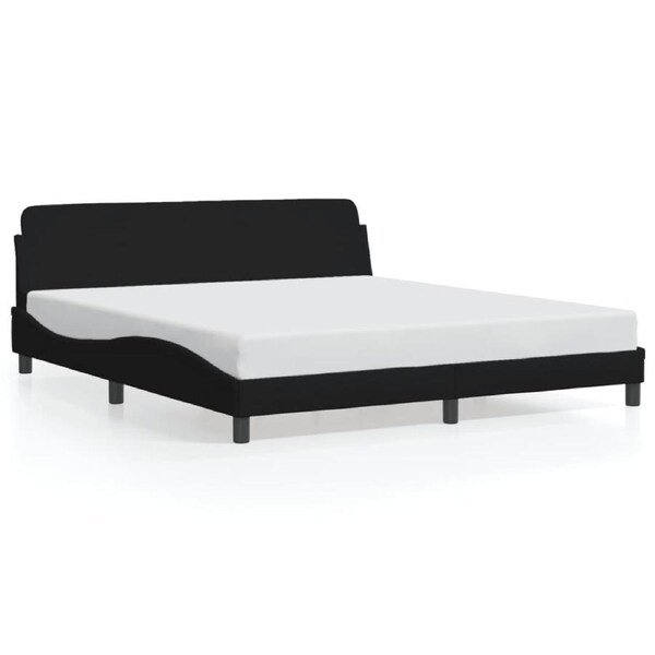 Bed Frame "Dover" Black 180x200 cm King Fabric vidaXL