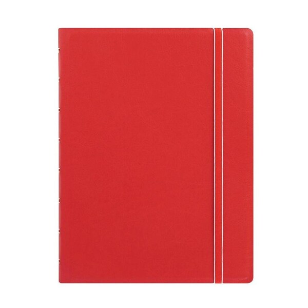 Filofax Classic A5 Notebook Ruled Pages Leather-Look Writing Stationery Red