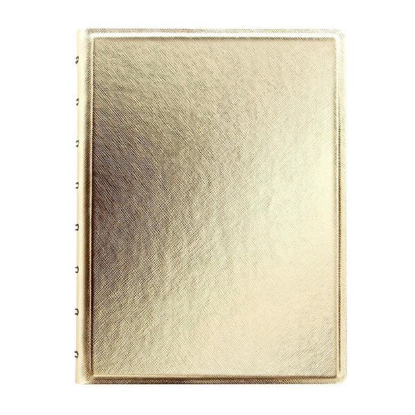 Filofax A5 Saffiano Notebook Journal Diary Log School Stationery Metallic GLD