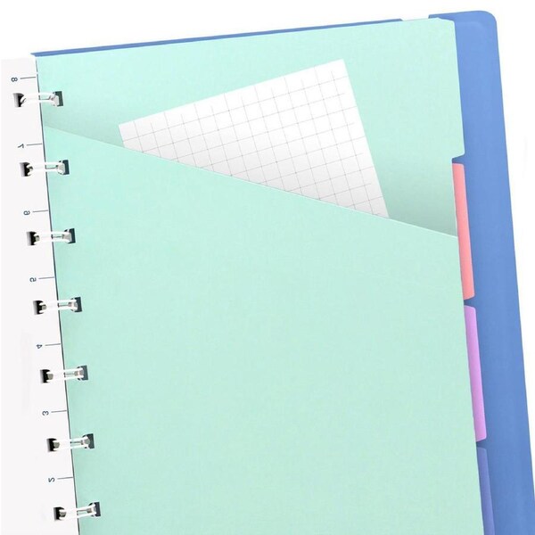 Filofax Classic A5 Notebook Paper Leather-Look Writing Stationery Vista Blue