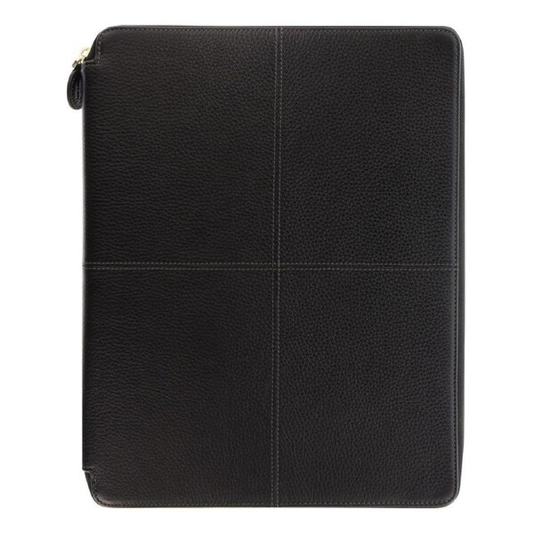 Filofax Classic Stitch A4 Folio Notebook Soft Leather Office Stationery Black