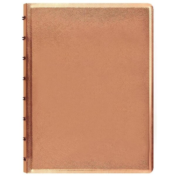 Filofax A5 Saffiano Notebook Journal Diary Log Stationery Metallic Rose Gold
